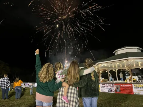 Commissioner Eddie Simpson and sons light up the night with a fantastic fireworks show