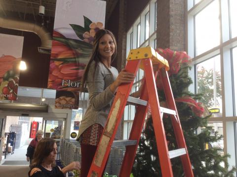 Gina Gilbert and Brook Simpson set up a Angel Tree to help underprivileged children.