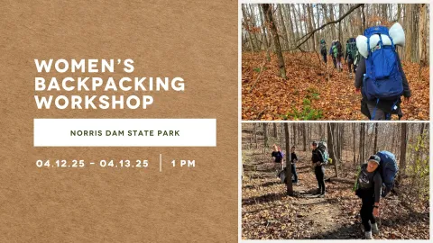 Women's Spring Backpacking Workshop at Norris Dam State Park