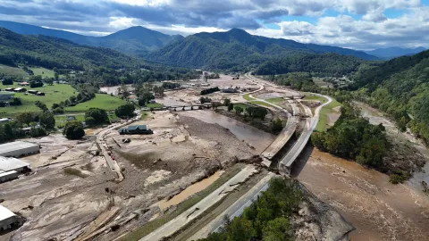 Interstate 26 damage in Erwin. Photo by Billy Bowling, Emmy & Billy Portraiture and Landscape Erwin Tennessee