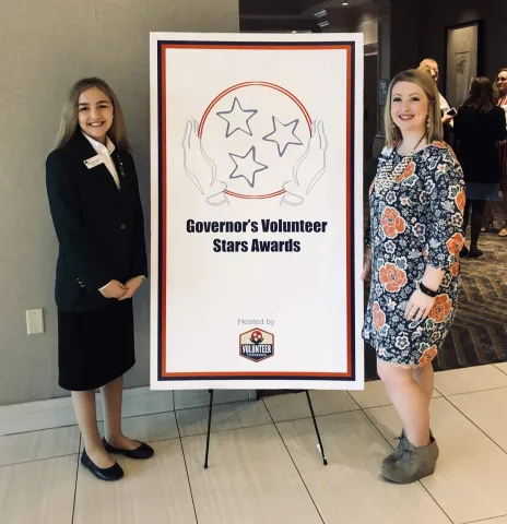 Union County Award Recipients Savannah Jones and Ashley Mike