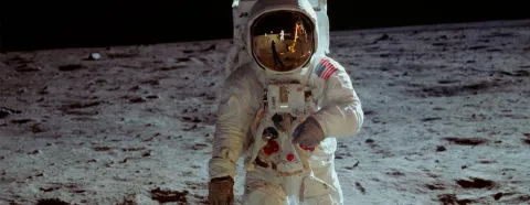 Picture of Moon walk on apollo 11