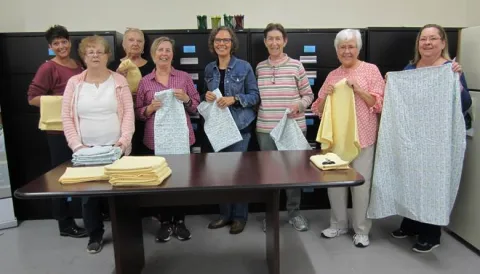 Left to right: Carrie Cook, Janet Wolfenbarger, Judi Gerew, Annie Grau, Mary Johnson, Sue Ross, Carolyn Shields, Terry Reinitz