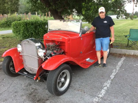 This 1931 Ford was built by Paul Anesko, a resident of Union County. Paul said this car was a three year project and it has been finished for three years.