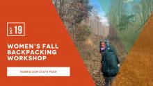 Women's Fall Backpacking Workshop at Norris Dam State Park