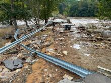  Low Water Bridge in Fries, VA destroyed by Hurricane Helene By Timothy