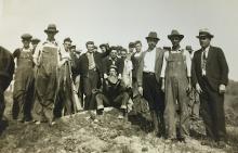 The first terracing demonstration with FFA boys 1934 Union County Tennessee