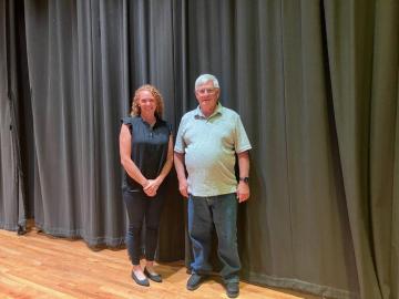 Jessica Brock and Terry Washam Jessica Brock and Terry Washam were elected to be Chairperson and Vice Chairperson respectively. However, the election of the chair will be a do over due to not enough affirmative votes as required by law.