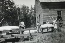 First mattress making in Blue Springs Hollow. Union County Tennessee.