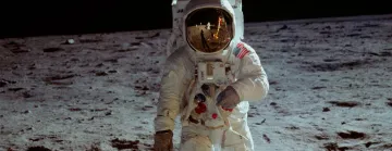 Picture of Moon walk on apollo 11